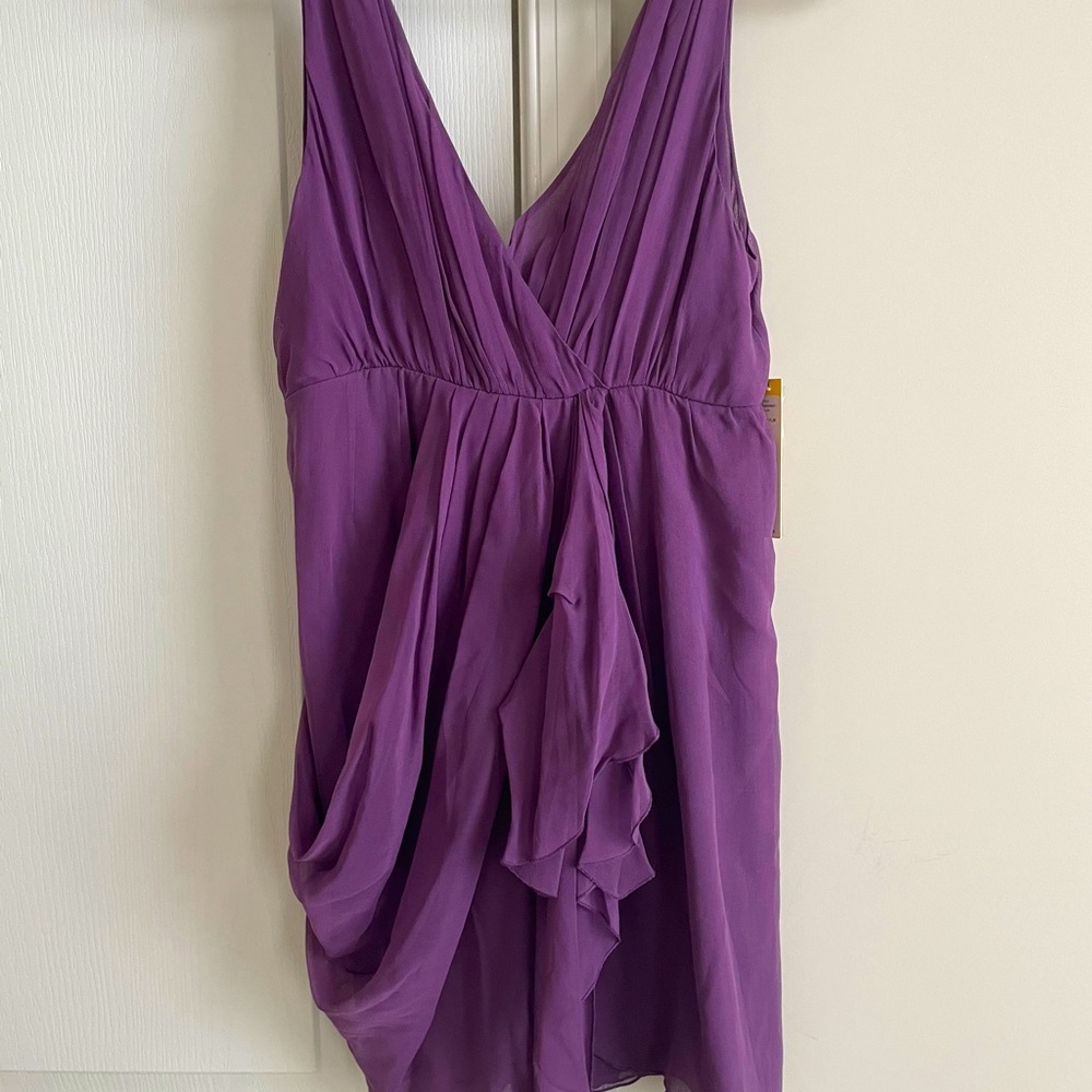 Alice + Olivia silk purple dress NWT size S